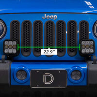 Diode Dynamics 07-18 Jeep JK Wrangler SS5 Bumper LED Pod Light Kit - Sport Yellow Driving