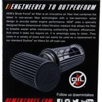 AEM Dryflow Conical Air Filter 6in Base OD x 3.5in Flange ID x 5.25in Height