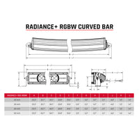 Rigid Industries Radiance+ Curved 40in. RGBW Light Bar