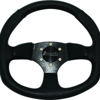 DragonFire Racing Steering Wheels - D-Shaped- Vinyl- Black- 0in offset