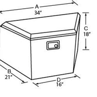 Tradesman Aluminum Trailer Tongue Storage Box (16in.) - Brite