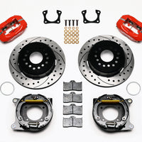 Wilwood Forged Dynalite P/S Park Brake Kit Drilled Red 58-64 Olds/Pontiac Ends