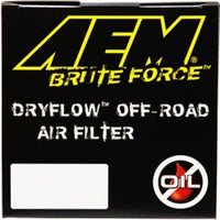 AEM 3.5 in x 9 in Dryflow Conical Air Filter