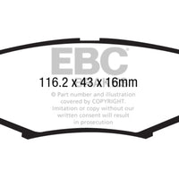 EBC 06-11 Dodge Nitro 3.7 Greenstuff Rear Brake Pads