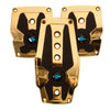 NRG Aluminum Sport Pedal M/T - Chrome Gold w/Black Rubber Inserts