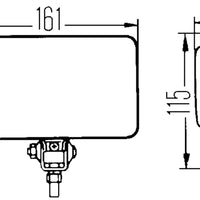 Hella 450 H3 12V SAE/ECE Fog Lamp Kit Clear - Rectangle (Includes 2 Lamps)