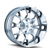 Mayhem 8015 Warrior 20x9 / 5x150 BP / 0mm Offset / 110mm Hub Chrome Wheel