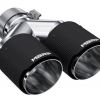 MBRP 3in ID / Dual 4in OD Out Staggered L 9.37in / R 9.87in Dual Wall Carbon Fiber Univ Exhaust Tip