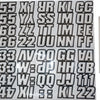 Hardline Snowmobile Lettering Registration Kit 2 in. - 500 Silver/Black