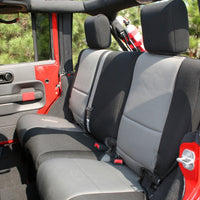 Rugged Ridge Seat Cover Kit Black/Gray 11-18 Jeep Wrangler JK 4dr