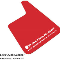 Rally Armor Universal Fit (No Hardware) Motorsport Spec Black UR Mud Flap w/ White Logo