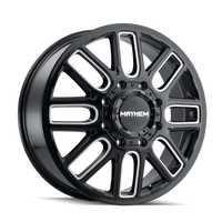 Mayhem 8107D Cogent Dually 20x8.25 / 8x170 BP / 115mm Offset / 124.9mm Hub Blk w/Milled Spokes Wheel