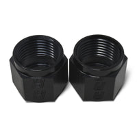 Russell Performance -6 AN Tube Nuts 3/8in dia. (Black) (2 pcs.)