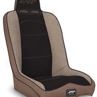 PRP Daily Driver High Back Suspension Seat (Two Neck Slots) - Tan / Black