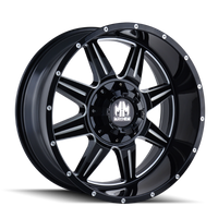 Mayhem 8100 Monstir 22x10 / 6x135 BP / -19mm Offset / 106mm Hub Black w/ Milled Spokes Wheel