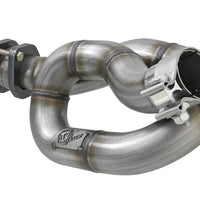 aFe POWER Twisted Steel Y-Pipe w/ Loop Relocation Pipe 12-18 Jeep Wrangler (JK) V6 3.6L