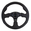 NRG Reinforced Steering Wheel (320mm) Black Leather w/Black Stitching