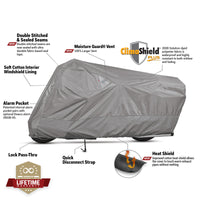 Dowco WeatherAll Plus Motorcycle Cover Gray - Large