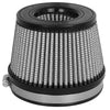 aFe MagnumFLOW Dry S Air Filter 5in. F x 5-3/4in. B x 4-1/2in. T (INV) x 3-1/2in. H