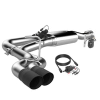 QTP 15-18 Ford F-150 CC/EC Standard Bed 304SS Screamer Cat-Back Exhaust w/3.5in Black Tips