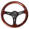 NRG Classic Wood Grain Steering Wheel (330mm) Wood Grain w/Matte Black 3-Spoke Center