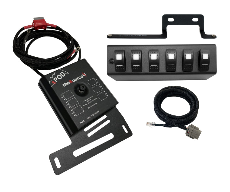 Spod 09-18 Jeep Wrangler JK SourceLT w/ Blue LED Switch Panel