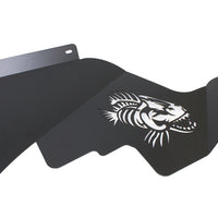 Fishbone Offroad 07-18 Jeep Wrangler JK Logo Aluminum Inner Fenders - Black Powdercoat