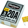 BikeMaster 5Piece 20A Replacement Mini Blade Fuse