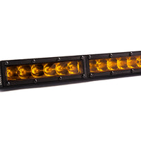 Diode Dynamics 12 In LED Light Bar Single Row Straight - Amber Driving Each Stage Series