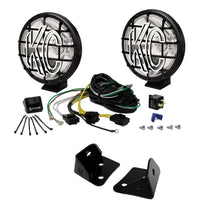 KC HiLiTES 07-18 Jeep JK 6in Apollo Pro Halogen 2-Light Sys Pillar Mount (100W Spot Beam)