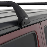 Rhino-Rack 07-22 Jeep Wrangler JK/JL 4 Door Hard Top Vortex SG 2 Bar Roof Rack - Black