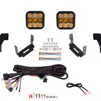 Diode Dynamics 18-21 Jeep JL Wrangler SS5 Bumper LED Pod Light Kit - Yellow Pro Combo