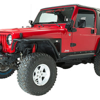 Fishbone Offroad 97-06 Jeep Wrangler TJ Steel Tube Fenders Front 3In Flare - Blk Textured Powdercoat