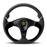 Momo Nero Steering Wheel 350 mm - Black Leather/Suede/Black Spokes