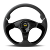 Momo Nero Steering Wheel 350 mm - Black Leather/Suede/Black Spokes