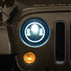 Raxiom 97-18 Jeep Wrangler TJ/JK Axial 7-Inch LED Headlights w/RGB Halo- Blk Hsng (Clear Lens)