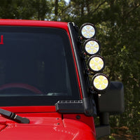 Rugged Ridge 07-18 Jeep Wrangler JK Elite Fast Track Windshield Light Bar Mount w/o Crossbar