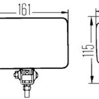 Hella 450 H3 12V SAE/ECE Fog Lamp Kit Clear - Rectangle (Includes 2 Lamps)