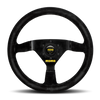 Momo MOD69 Steering Wheel 350 mm -  Black Suede/Black Spokes