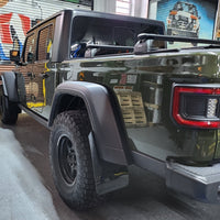 Rally Armor 19-24 Jeep JT Gladiator (Mojave/Rubicon) Black Mud Flap w/Army Green Logo