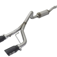 aFe Rebel Series CB 2.5in Dual Center Exit SS Exhaust w/ Black Tips 07-15 Jeep Wrangler 3.6L/3.8L V6