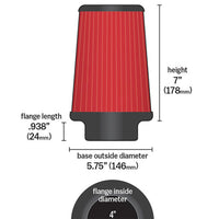 AEM Dryflow 4in x 7in Dryflow