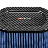 aFe Magnum FLOW Pro 5R Air Filter (5.5x 7.5)in F (9x 7)in B (5.8 x 3.8)in T (Carbon Fiber) x 10in H