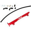 Torque Solution Mitsubishi Evo X Billet Aluminum Fuel Rail - Red