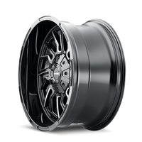 Mayhem 8111 Flywheel 22x10 / 8x170 BP / -19mm Offset / 125.2mm Hub Black w/ Milled Spokes Wheel