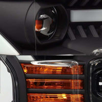 AlphaRex 15-17 Ford F-150 LUXX LED Projector Headlights Plank Style Black w/Activ Light/DRL