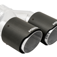 MBRP 3in ID / Dual 4in OD Out Staggered L 9.37in / R 9.87in Dual Wall Carbon Fiber Univ Exhaust Tip