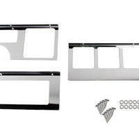 Kentrol 87-95 Jeep Wrangler YJ Dash Overlay Set (3 pieces) - Polished Silver