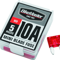 BikeMaster 5Piece 10A Replacement Mini Blade Fuse