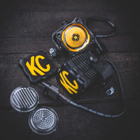 KC HiLiTES FLEX ERA 1 Single Light Cover ONLY (Black/Yellow KC Logo)